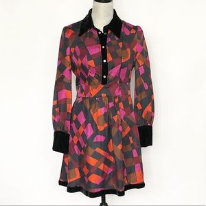Marc By Marc Jacobs Silk Velvet Shirt Dress SZ S